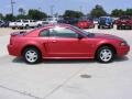 2001 Laser Red Metallic Ford Mustang V6 Coupe  photo #2