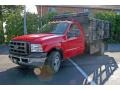 2005 Red Ford F350 Super Duty XL Regular Cab Chassis Stake Truck  photo #1