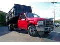 2005 Red Ford F350 Super Duty XL Regular Cab Chassis Stake Truck  photo #25