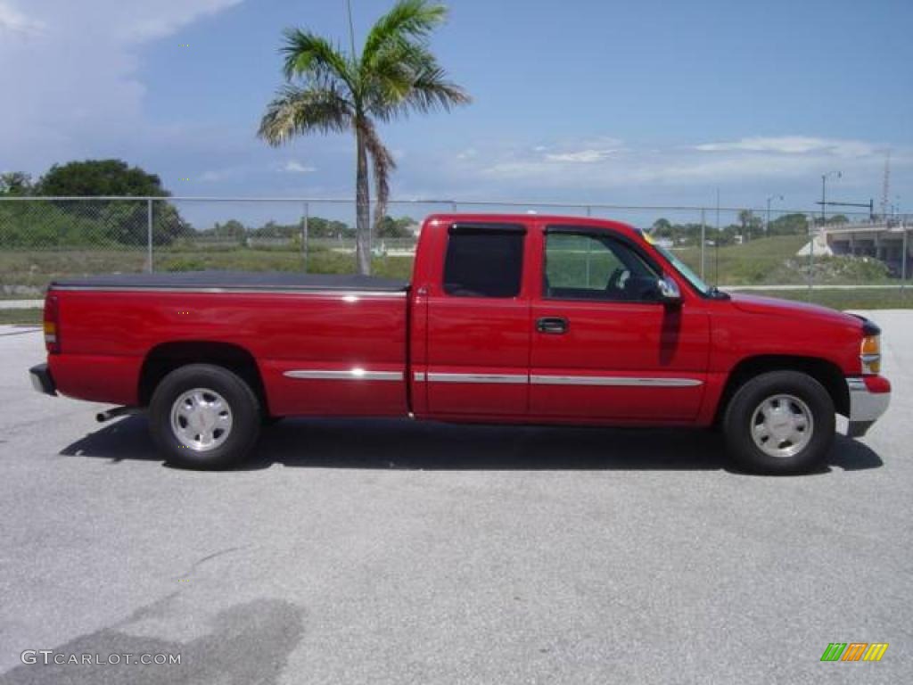 2002 Sierra 1500 SLE Extended Cab - Fire Red / Graphite photo #18