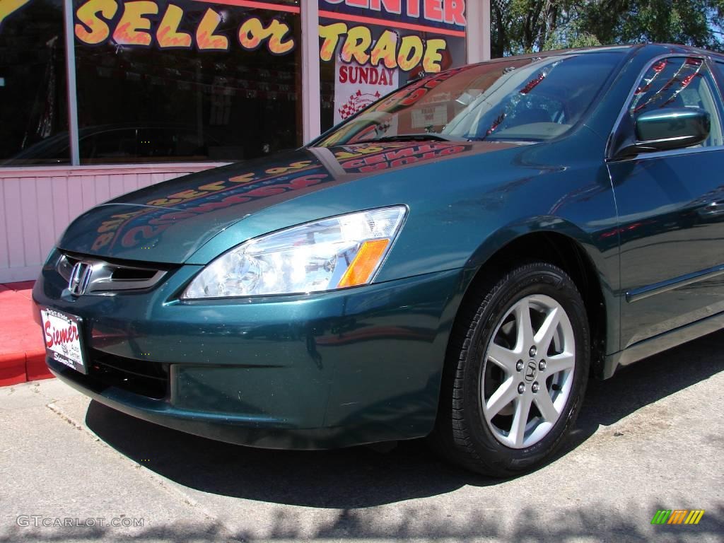 2003 Accord EX V6 Sedan - Noble Green Pearl / Ivory photo #2