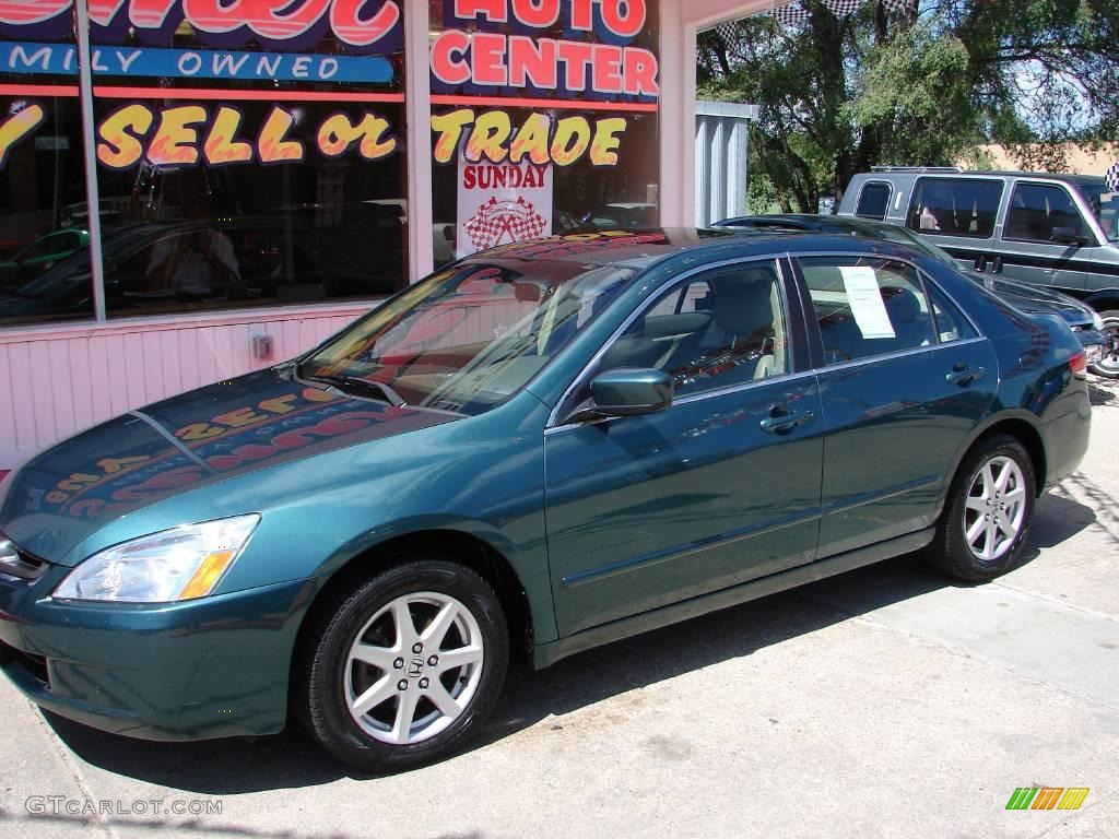 2003 Accord EX V6 Sedan - Noble Green Pearl / Ivory photo #13