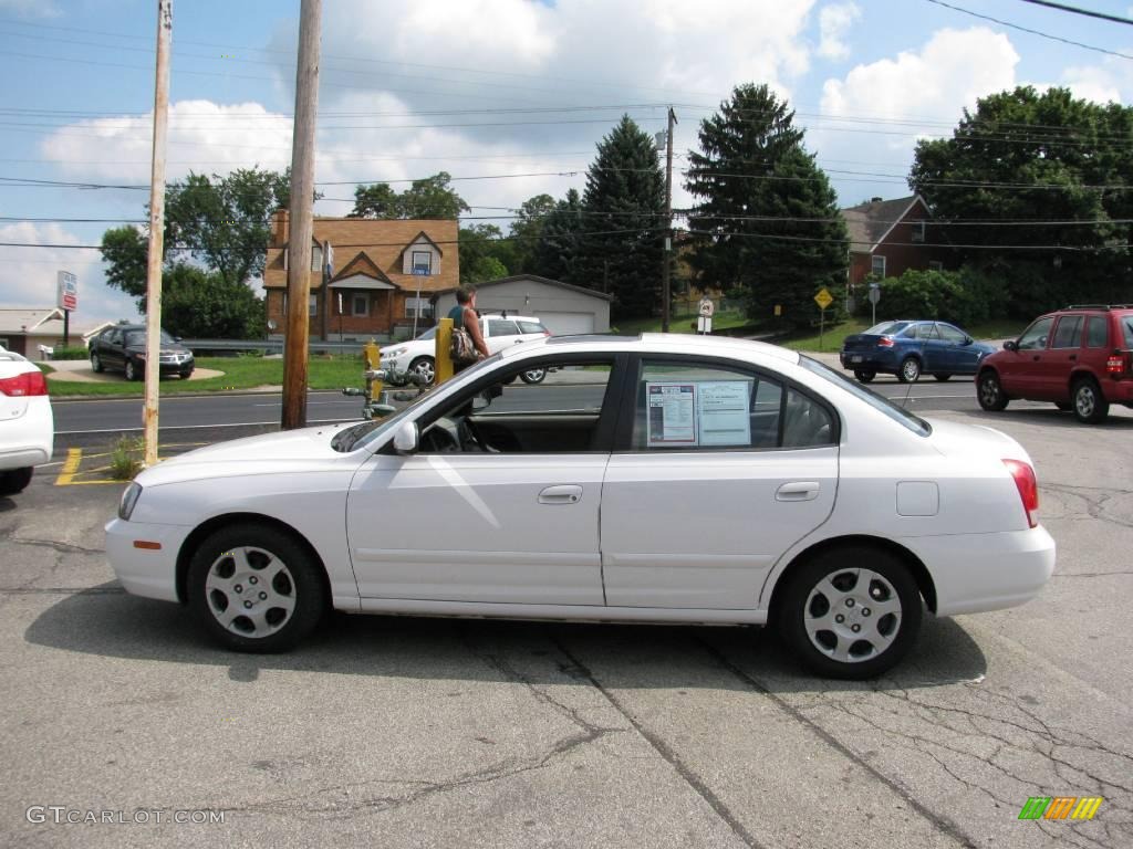 2003 Elantra GLS Sedan - Nordic White / Beige photo #5