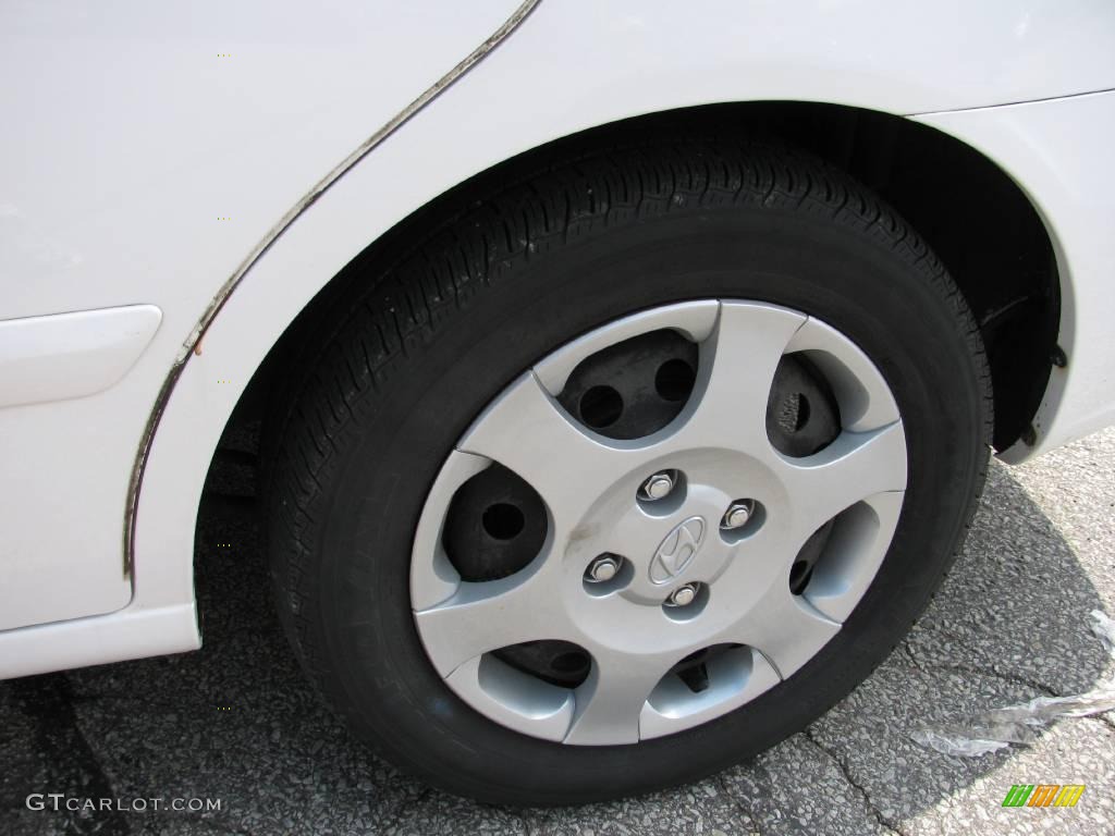 2003 Elantra GLS Sedan - Nordic White / Beige photo #6