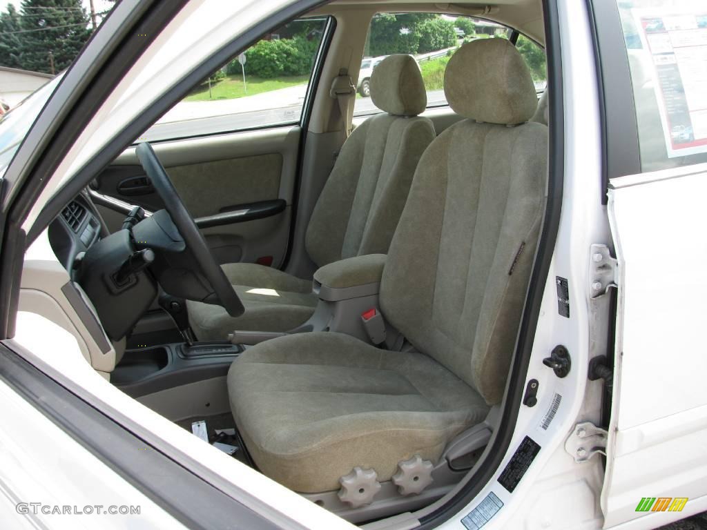 2003 Elantra GLS Sedan - Nordic White / Beige photo #9