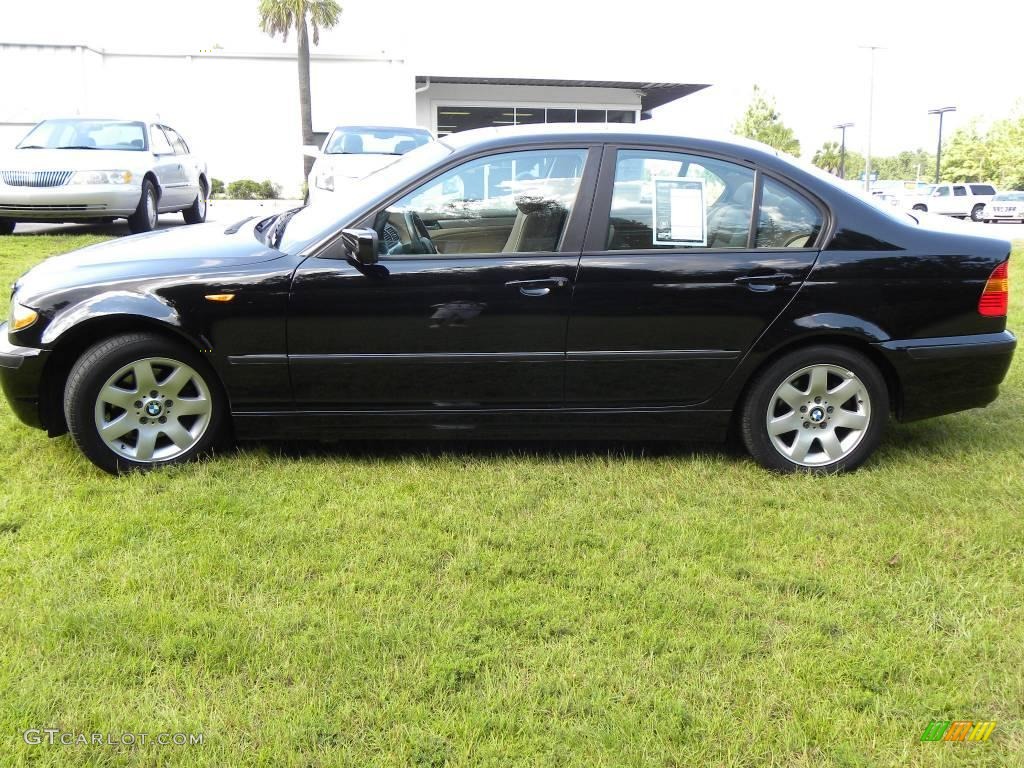 2003 3 Series 325i Sedan - Jet Black / Sand photo #2