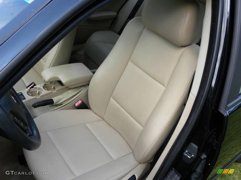 2003 3 Series 325i Sedan - Jet Black / Sand photo #5