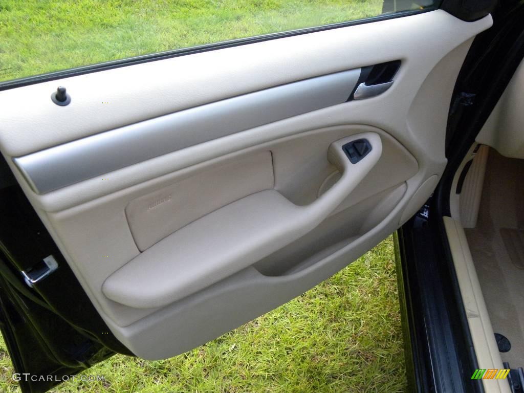 2003 3 Series 325i Sedan - Jet Black / Sand photo #6
