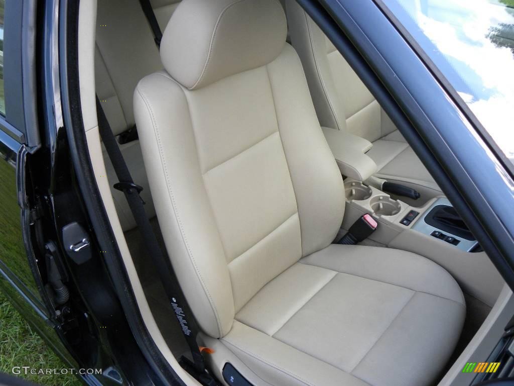 2003 3 Series 325i Sedan - Jet Black / Sand photo #9