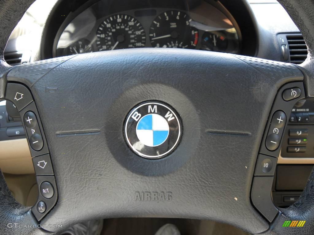 2003 3 Series 325i Sedan - Jet Black / Sand photo #22