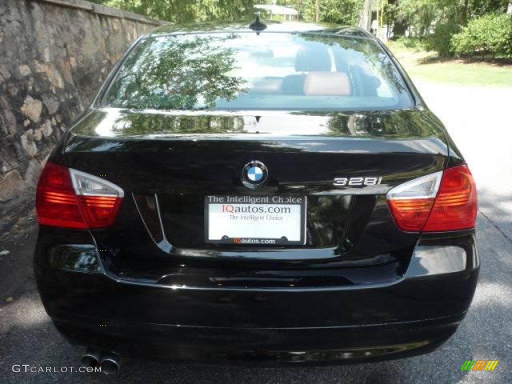 2007 3 Series 328i Sedan - Jet Black / Terra/Black Dakota Leather photo #14