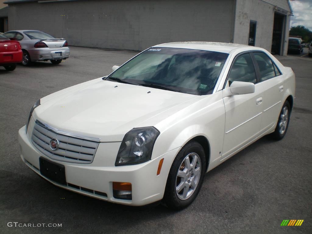 2007 CTS Sedan - White Diamond / Light Gray/Ebony photo #1