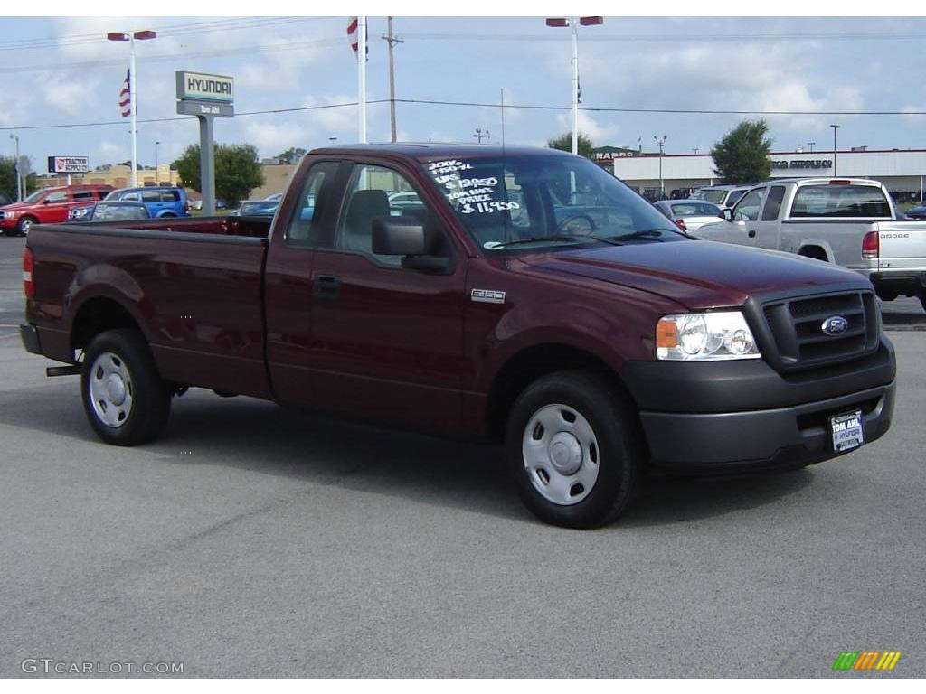 2006 F150 XL Regular Cab - Dark Toreador Red Metallic / Medium/Dark Flint photo #7