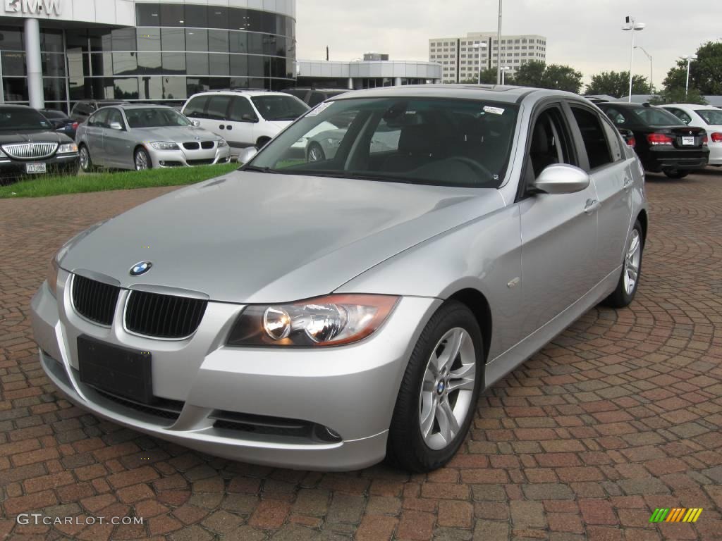 2008 3 Series 328i Sedan - Titanium Silver Metallic / Black photo #4