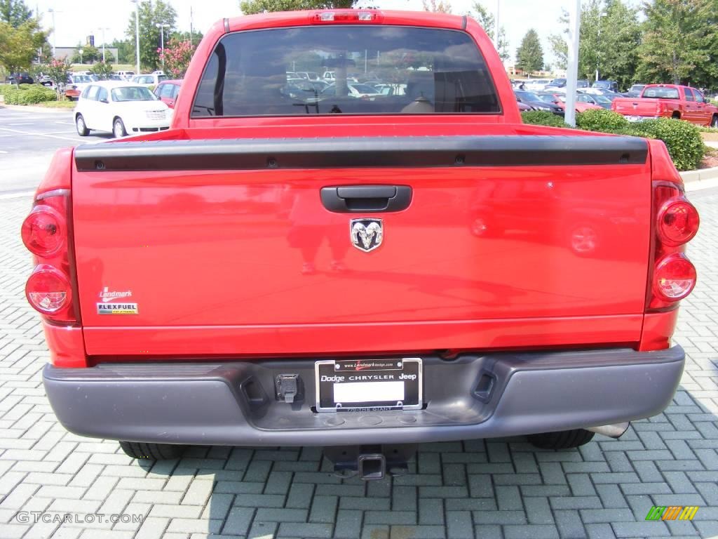 2008 Ram 1500 ST Quad Cab - Flame Red / Medium Slate Gray photo #4