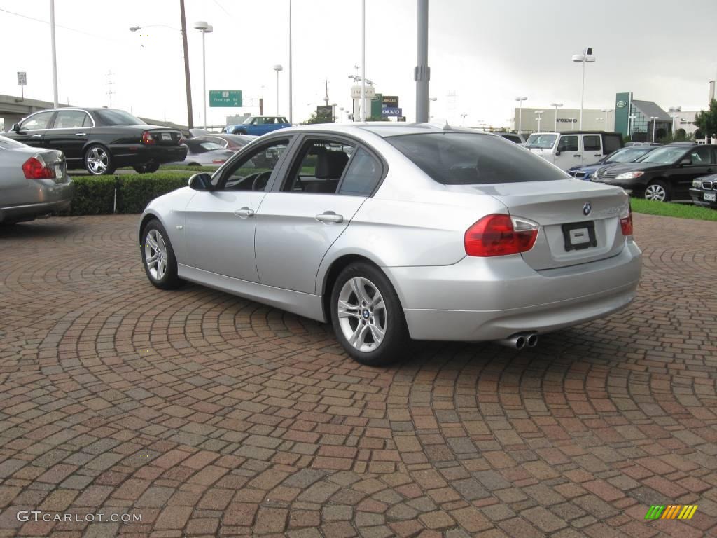 2008 3 Series 328i Sedan - Titanium Silver Metallic / Black photo #6