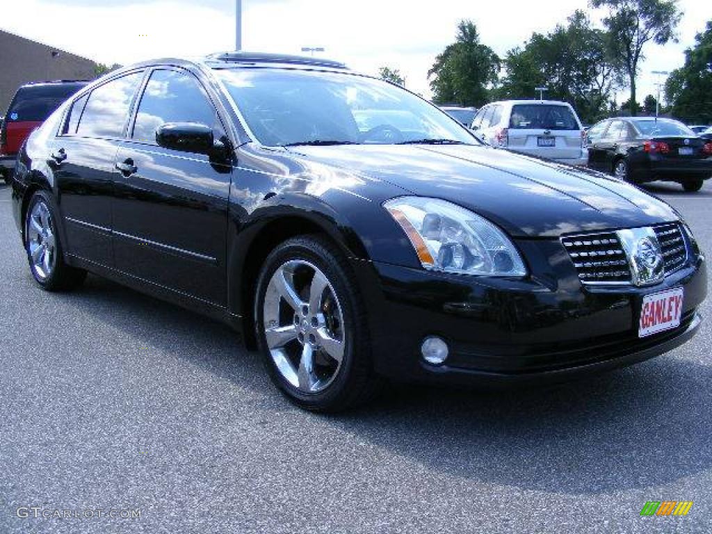 2005 Maxima 3.5 SE - Onyx Black / Black photo #7