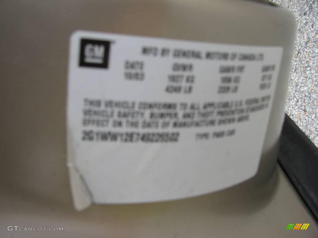 2004 Monte Carlo LS - Sandstone Metallic / Neutral photo #25
