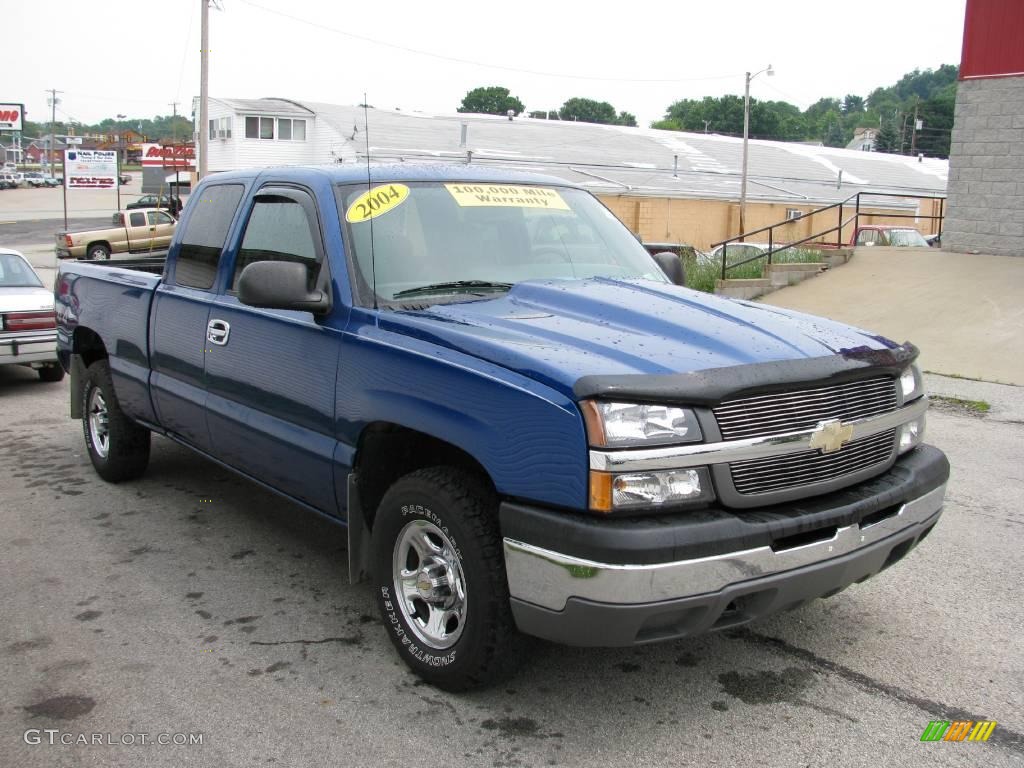 2004 Silverado 1500 Work Truck Extended Cab 4x4 - Arrival Blue Metallic / Dark Charcoal photo #15