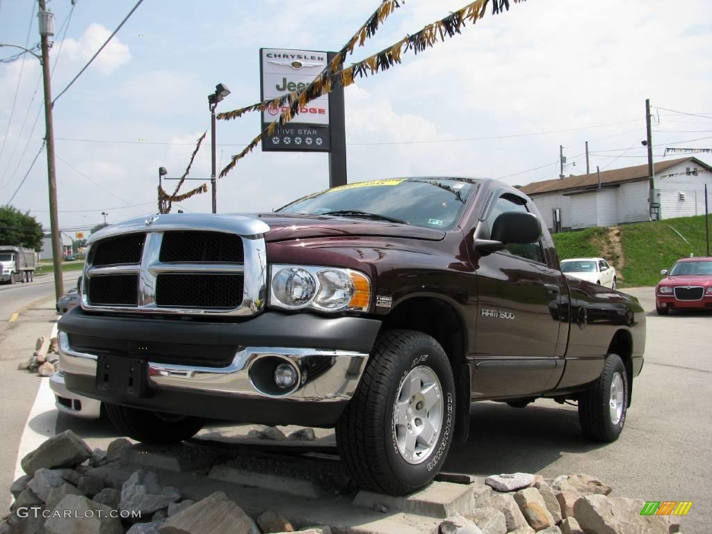 2004 Ram 1500 ST Regular Cab 4x4 - Deep Molten Red Pearl / Taupe photo #1
