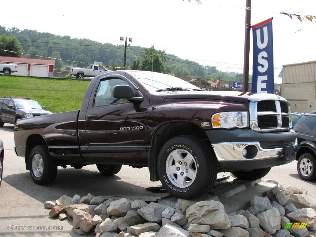 2004 Ram 1500 ST Regular Cab 4x4 - Deep Molten Red Pearl / Taupe photo #6