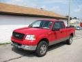 2004 Bright Red Ford F150 XLT SuperCab 4x4  photo #2