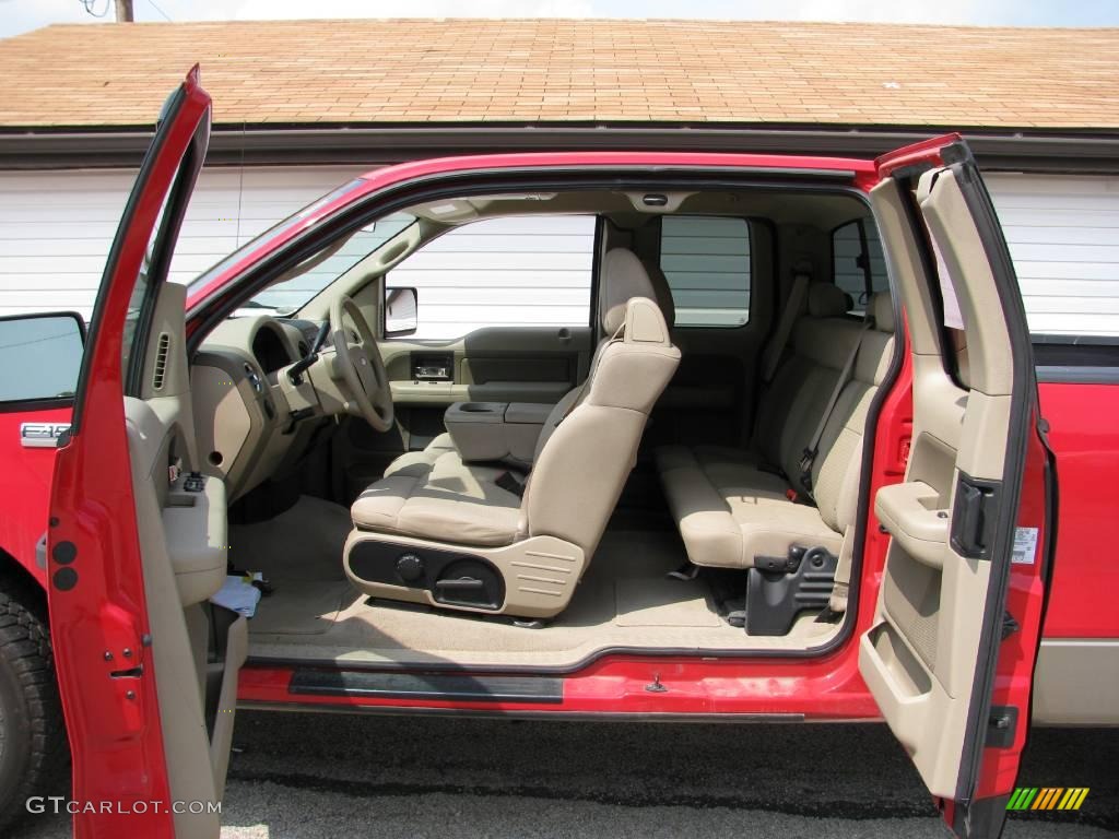 2004 F150 XLT SuperCab 4x4 - Bright Red / Tan photo #6