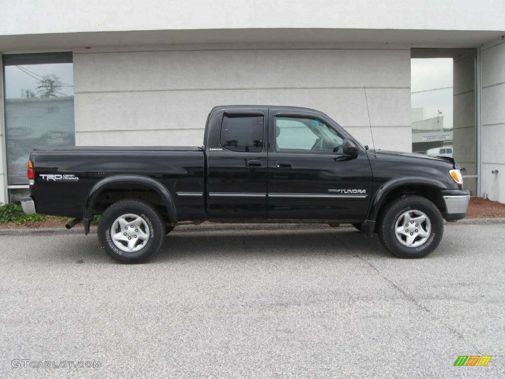 2000 Tundra Limited Extended Cab 4x4 - Black / Light Charcoal photo #2