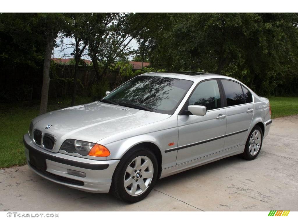 2000 3 Series 328i Sedan - Titanium Silver Metallic / Black photo #2