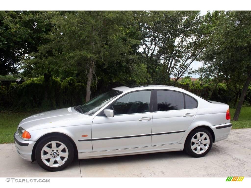 2000 3 Series 328i Sedan - Titanium Silver Metallic / Black photo #4