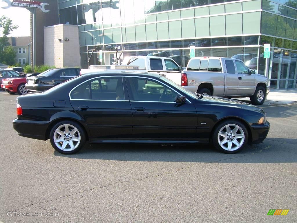 2003 5 Series 525i Sedan - Jet Black / Sand Beige photo #1