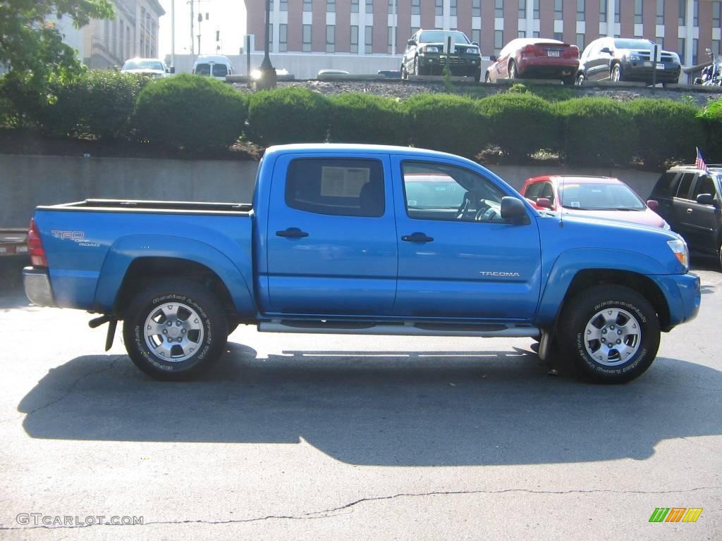 2005 Tacoma V6 TRD Double Cab 4x4 - Speedway Blue / Graphite Gray photo #7