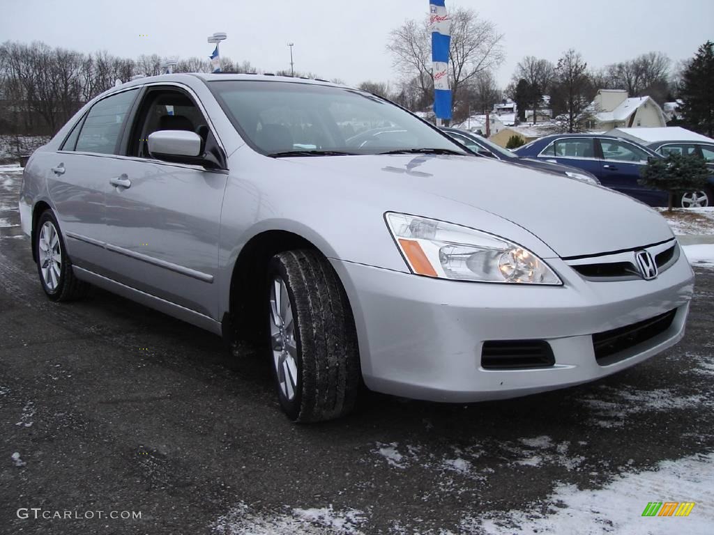 2006 Accord EX-L V6 Sedan - Alabaster Silver Metallic / Black photo #7