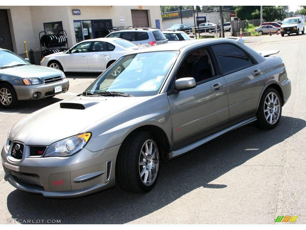 2006 Impreza WRX STi - Steel Gray Metallic / Anthracite Black/Blue Alcantara photo #1