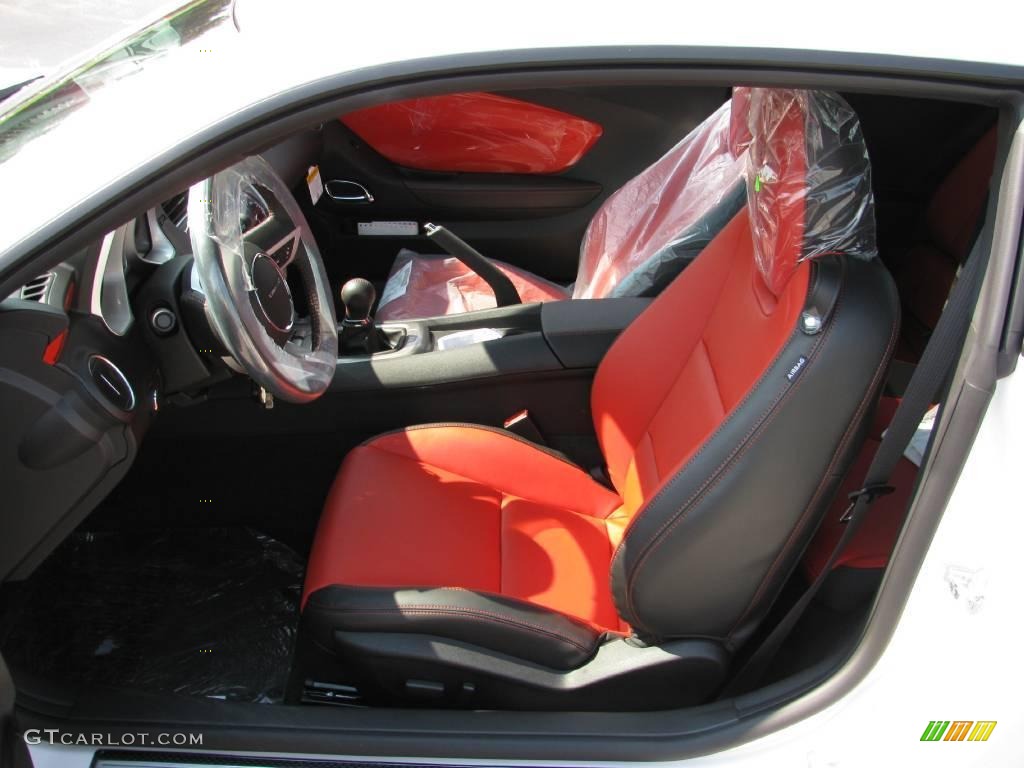 2010 Camaro SS/RS Coupe - Summit White / Black/Inferno Orange photo #20