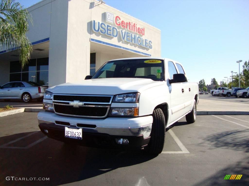 2007 Silverado 1500 Classic LT Crew Cab - Summit White / Dark Charcoal photo #1