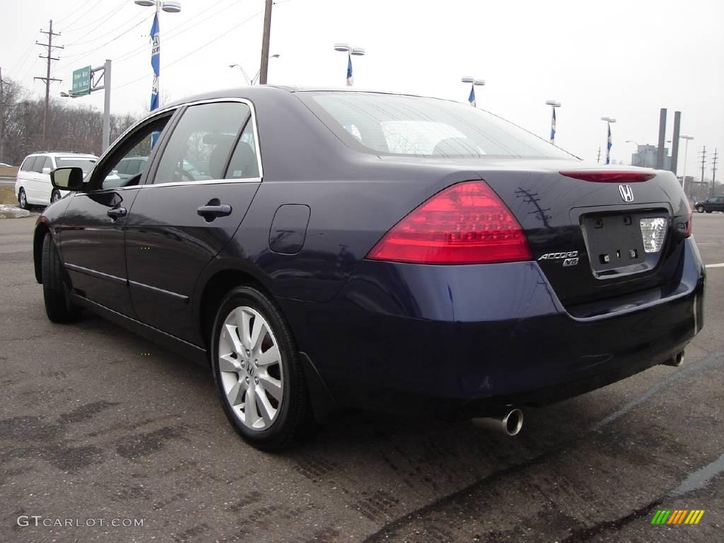 2007 Accord SE V6 Sedan - Royal Blue Pearl / Gray photo #3