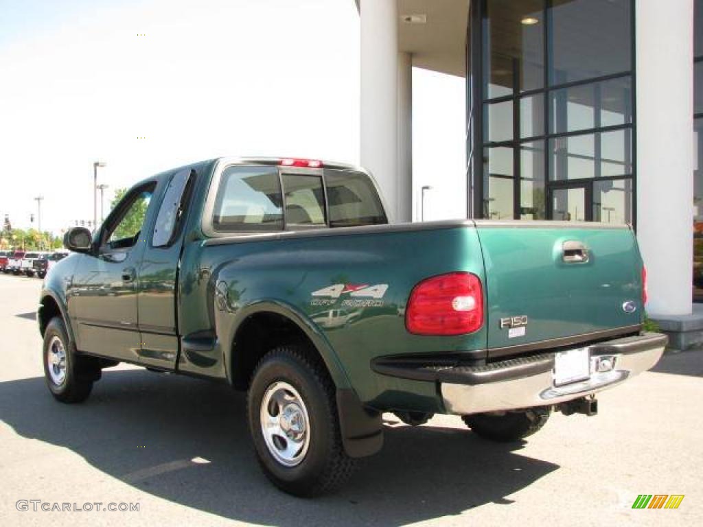 1999 F150 XLT Extended Cab 4x4 - Woodland Green Metallic / Medium Graphite photo #6