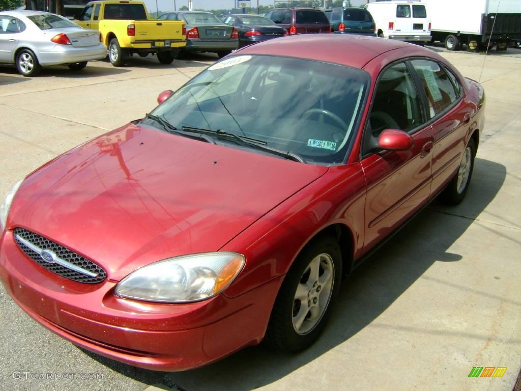 2001 Taurus SES - Toreador Red Metallic / Dark Charcoal photo #4
