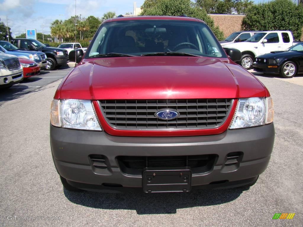 2003 Explorer XLS 4x4 - Redfire Metallic / Graphite Grey photo #3