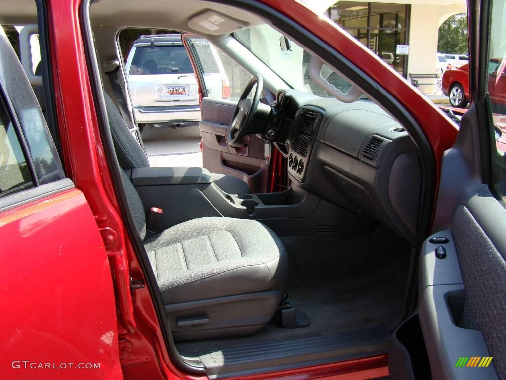 2003 Explorer XLS 4x4 - Redfire Metallic / Graphite Grey photo #12