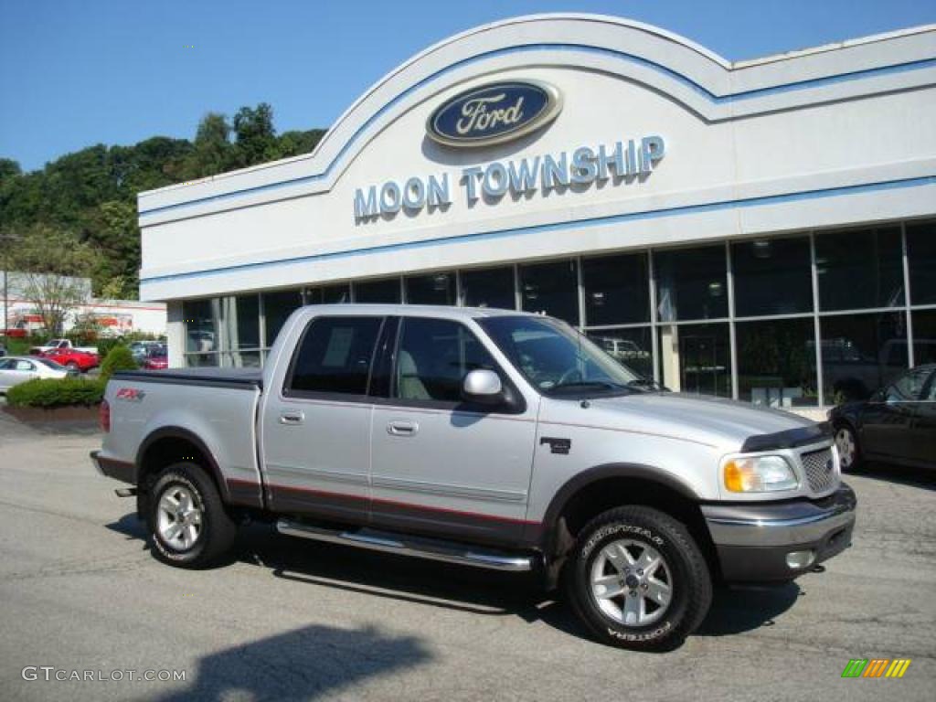 2002 F150 XLT SuperCrew 4x4 - Silver Metallic / Medium Graphite photo #1