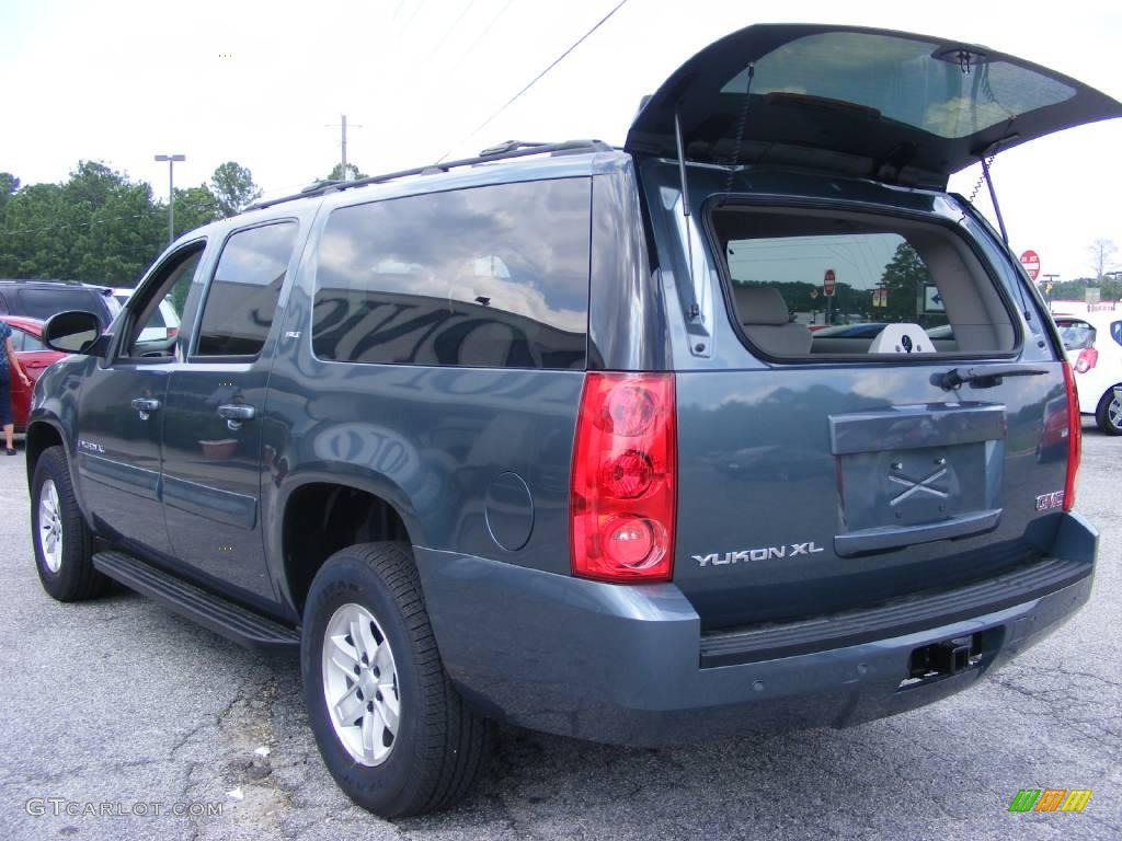 2009 Yukon XL SLT - Stealth Gray Metallic / Light Titanium photo #14