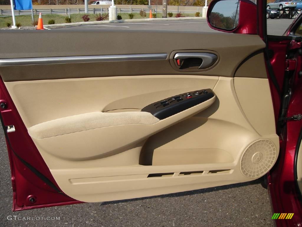 2006 Civic EX Sedan - Tango Red Pearl / Ivory photo #20