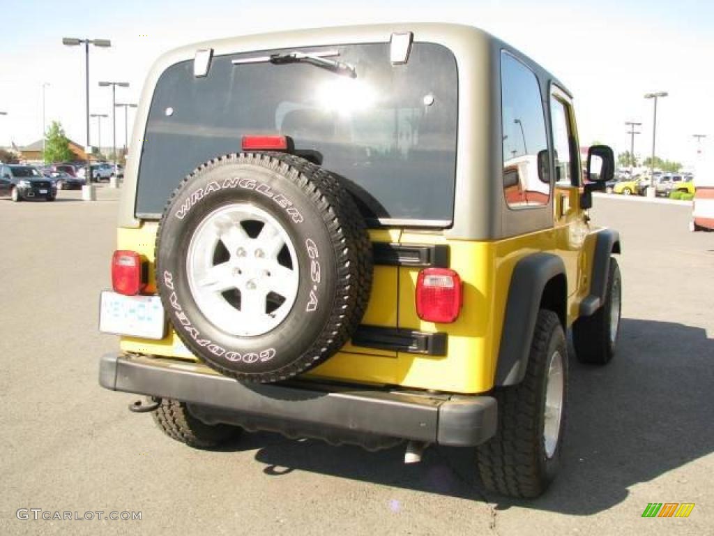 2006 Wrangler Sport 4x4 - Solar Yellow / Dark Slate Gray photo #6