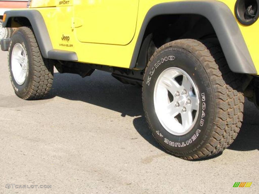 2006 Wrangler Sport 4x4 - Solar Yellow / Dark Slate Gray photo #7