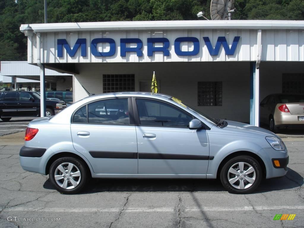 2009 Rio LX Sedan - Polar Blue / Beige photo #1