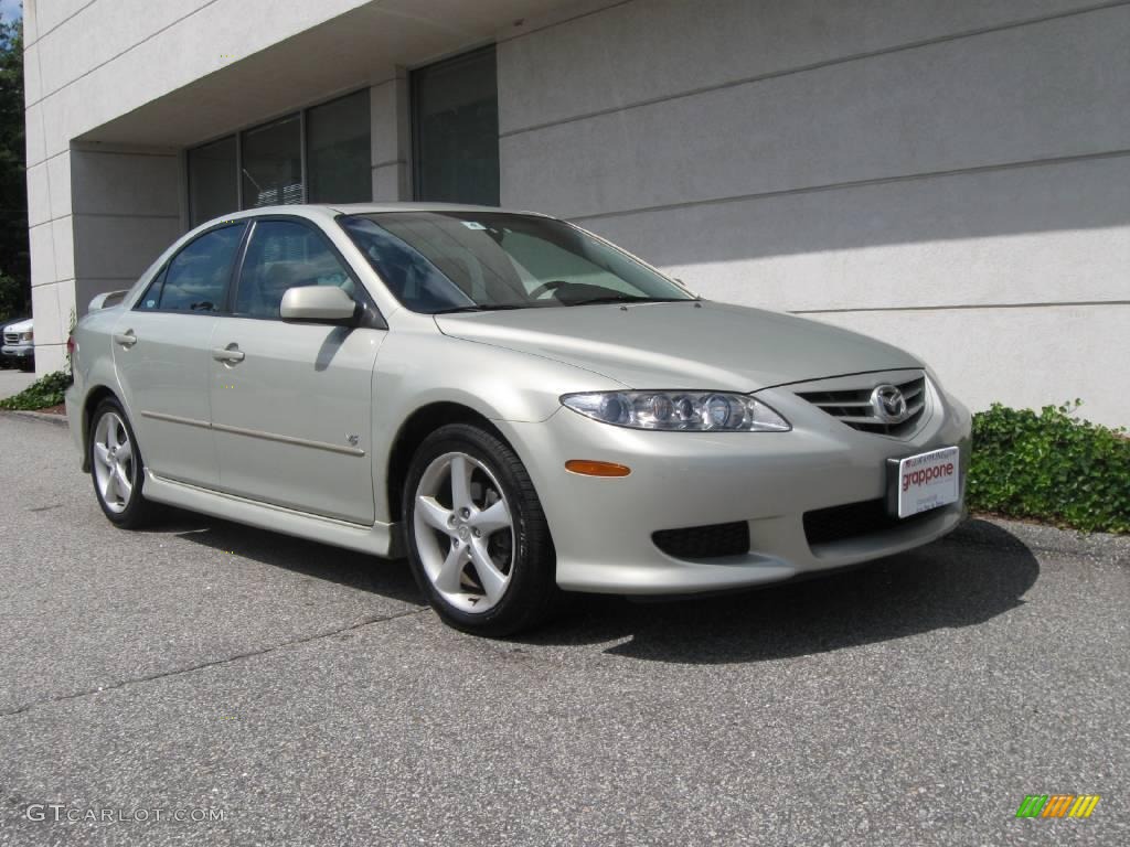 2005 MAZDA6 s Sport Sedan - Pebble Ash Metallic / Black photo #1