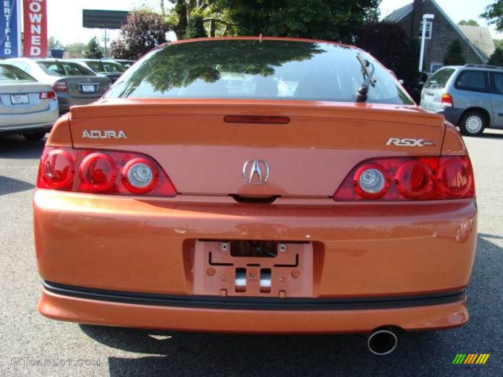 2006 RSX Type S Sports Coupe - Blaze Orange Metallic / Ebony photo #5
