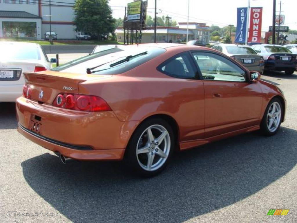 2006 RSX Type S Sports Coupe - Blaze Orange Metallic / Ebony photo #6